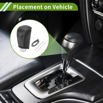 Shift Knob Cover Carbon Fiber Black Grey for Toyota Corolla (2009-2013)