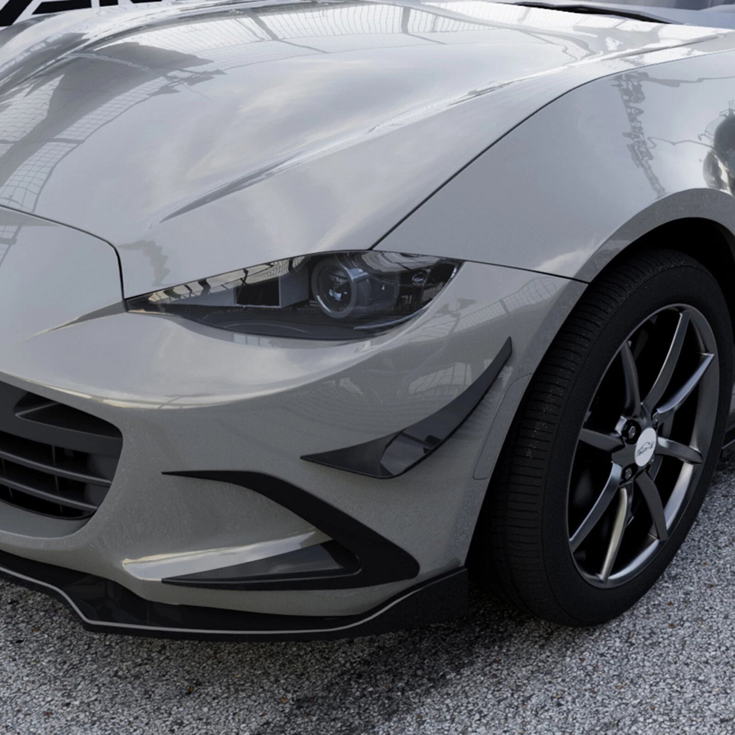 4PCS Gloss Black Front Side Air Vent Trims for Mazda Miata MX-5 (2016-2025)