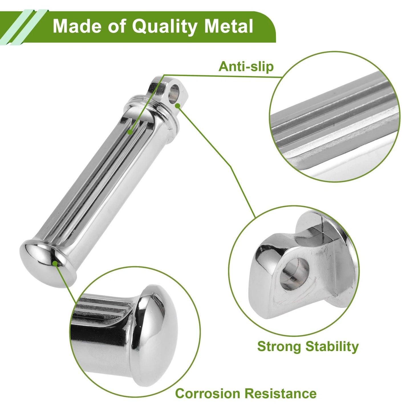 Foot Pegs Metal Plating 1 Pair for Harley-Davidson