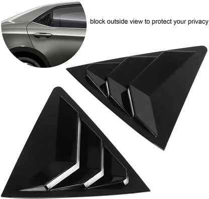 Glossy Black Side Window Louver Cover Trim for Toyota Corolla (2014–2018)