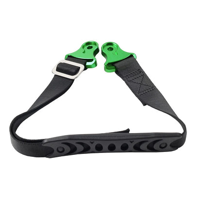 Universal Adjustable Fork Rear Seat Rescue Strap Sling Pull Belt Green