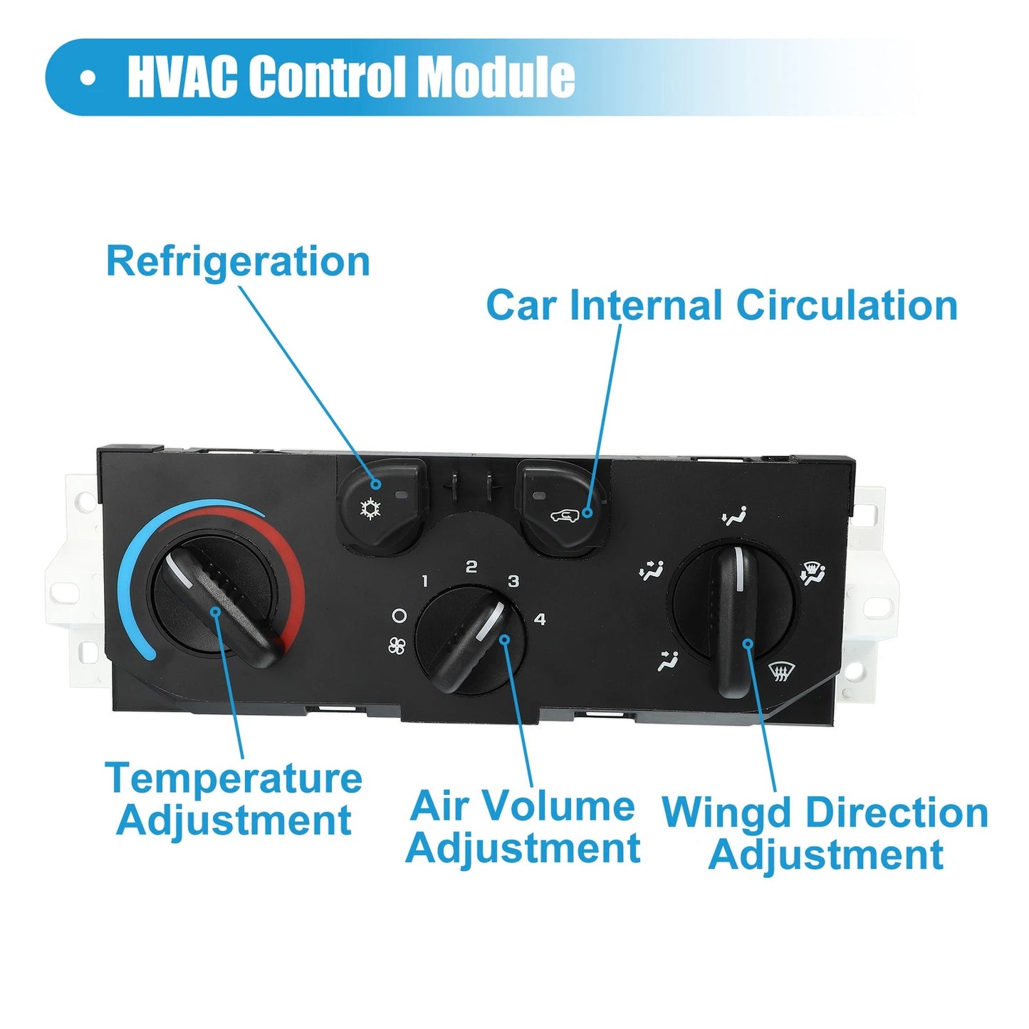 Temperature Heater for GMC Plastic Black White