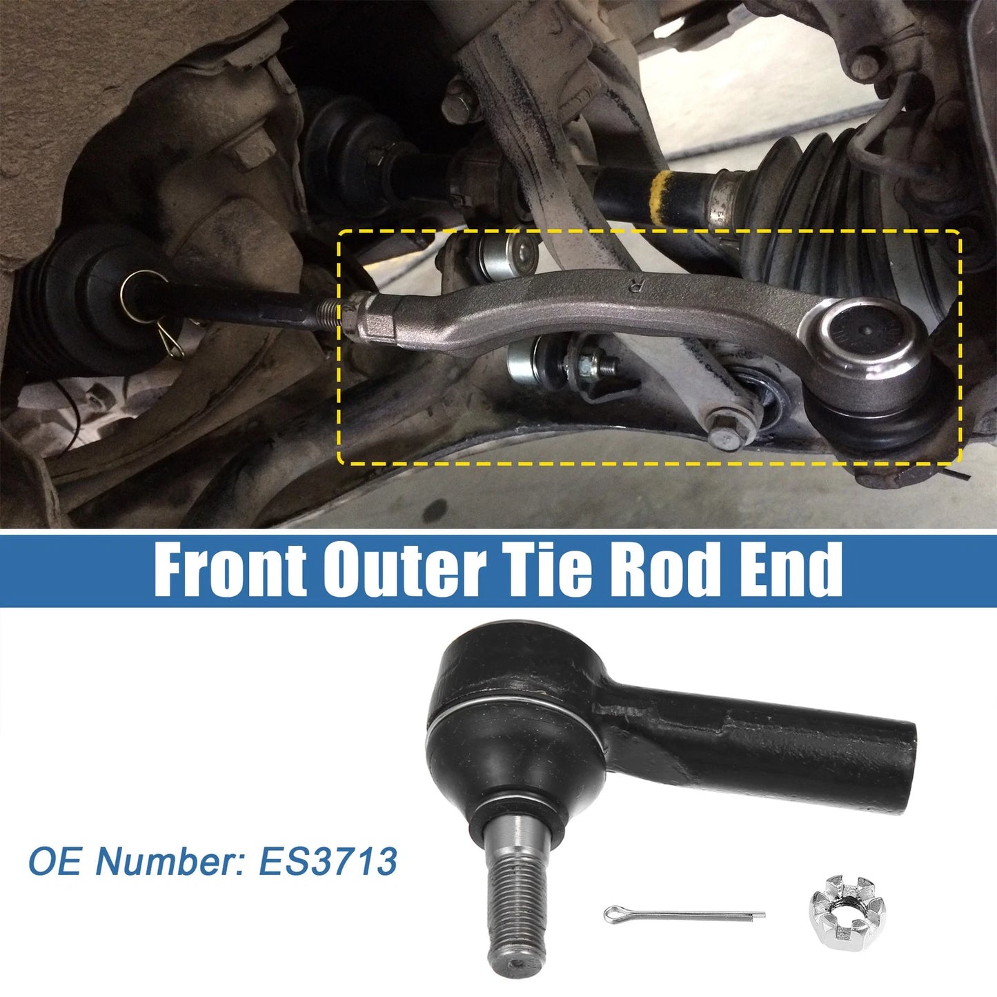 2 x Front Outer Tie Rod End Links for Toyota Matrix, Pontiac (2003-2008)