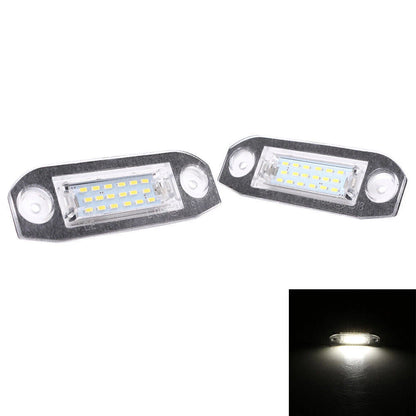 2 x White LED License Plate Lights for Volvo V70, CX60 (2000-2013)