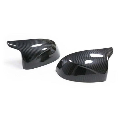 Carbon Fiber Side Mirror Cover Caps Trim Fit For BMW X3M X4M X5M X6M 2019-2022