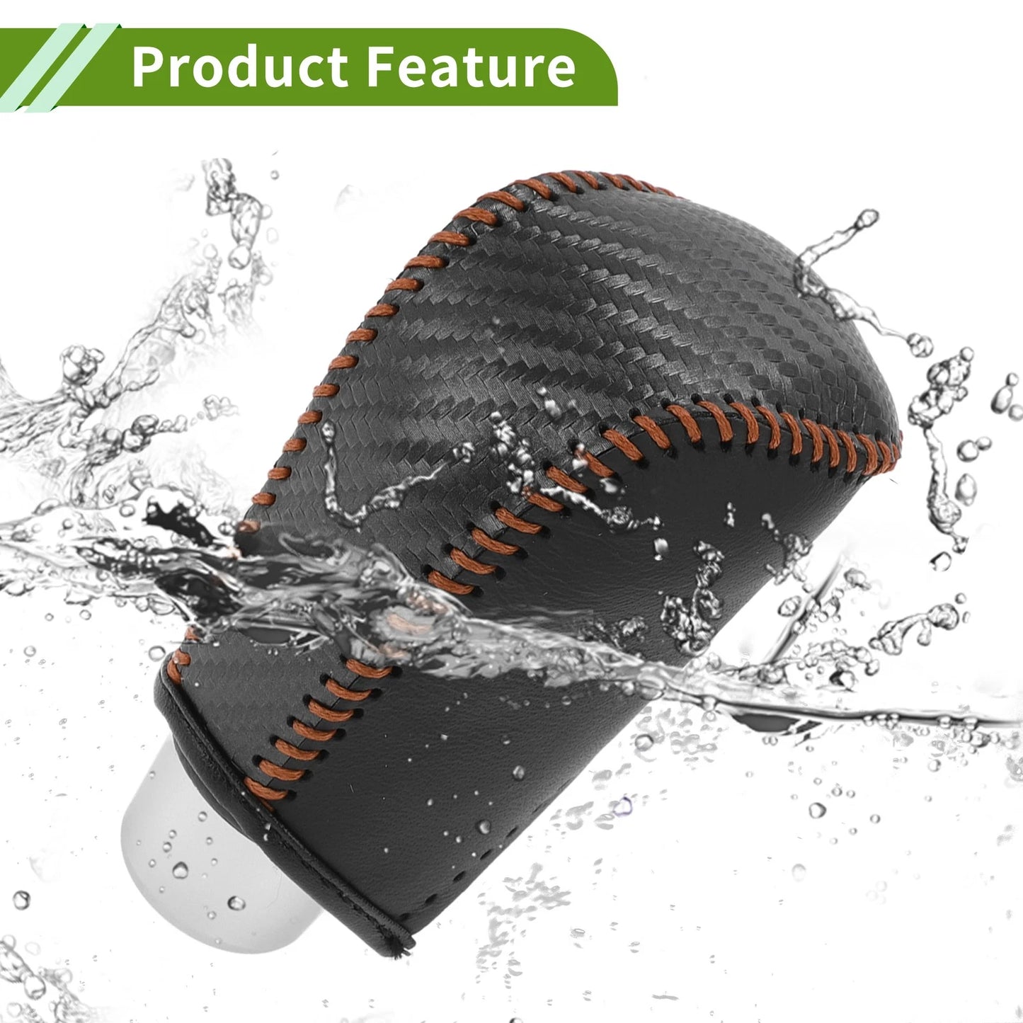 Black Carbon Fiber Gear Shift Knob Cover for Toyota Highlander (2008-2013)