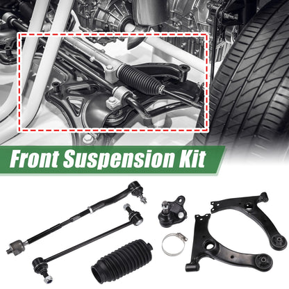 12pcs Front Suspension Control Arm Tie Rod End for Toyota Corolla (2003–2008)