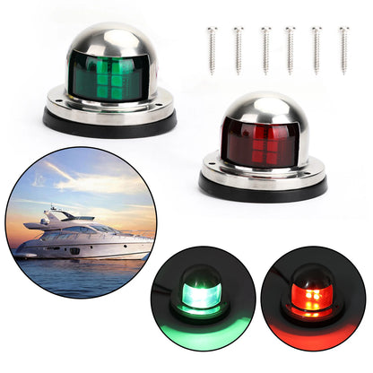 2 x Navigation Lights for Boat 12V Stainless Steel