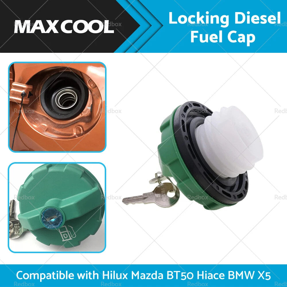 Diesel Fuel Cap w/ Key for Hilux, Mazda BT50, Landcruiser, Ranger, Triton (2005-2023)