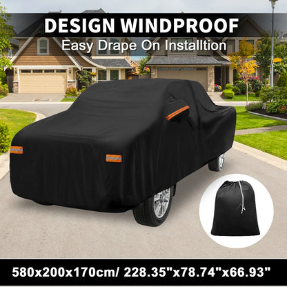 Waterproof Car Cover with Driver Door Zipper for Toyota Tacoma (2005-2023)