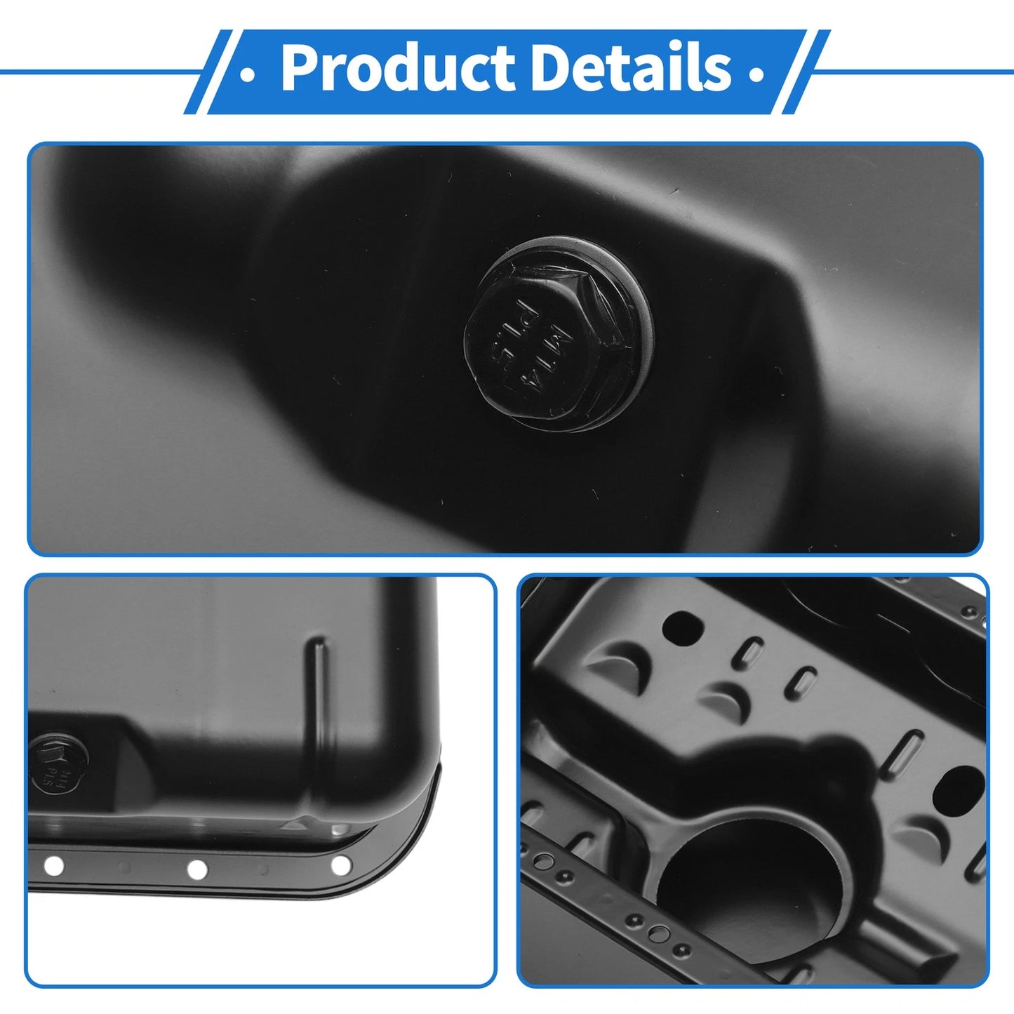 Engine Oil Pan for Honda Civic (1996-2000) - 1 x No.11200P2E000 Iron Black