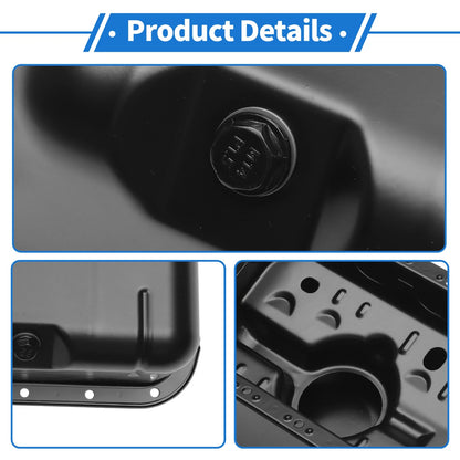 Engine Oil Pan for Honda Civic (1996-2000) - 1 x No.11200P2E000 Iron Black