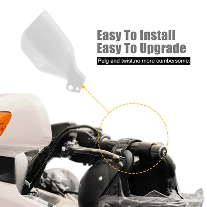 Pair White Handlebar Brush Bar Hand Guard Handguard for Yamaha