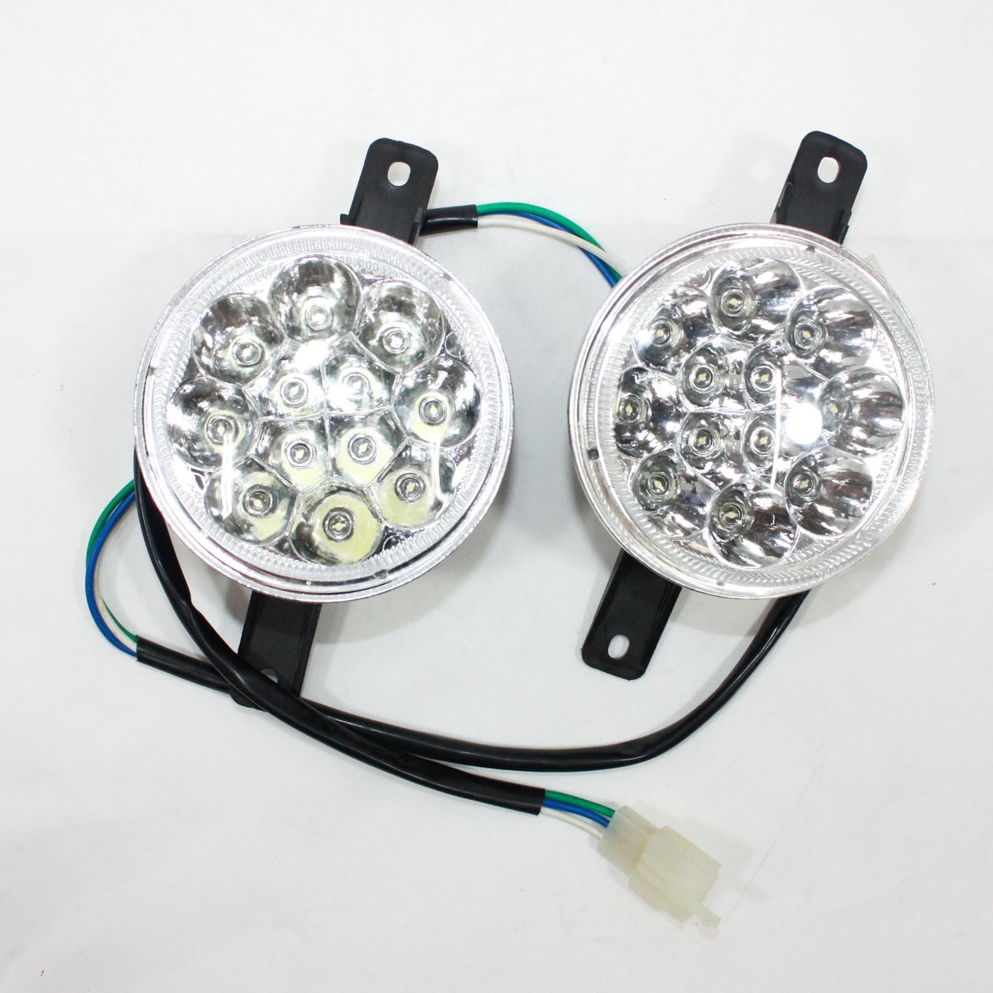 12V  LED Head Light Lamps for 150cc 250cc Bull Farm Quad Dirt Bike ATV