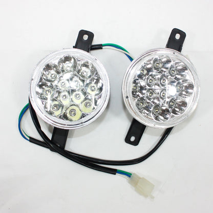 12V  LED Head Light Lamps for 150cc 250cc Bull Farm Quad Dirt Bike ATV