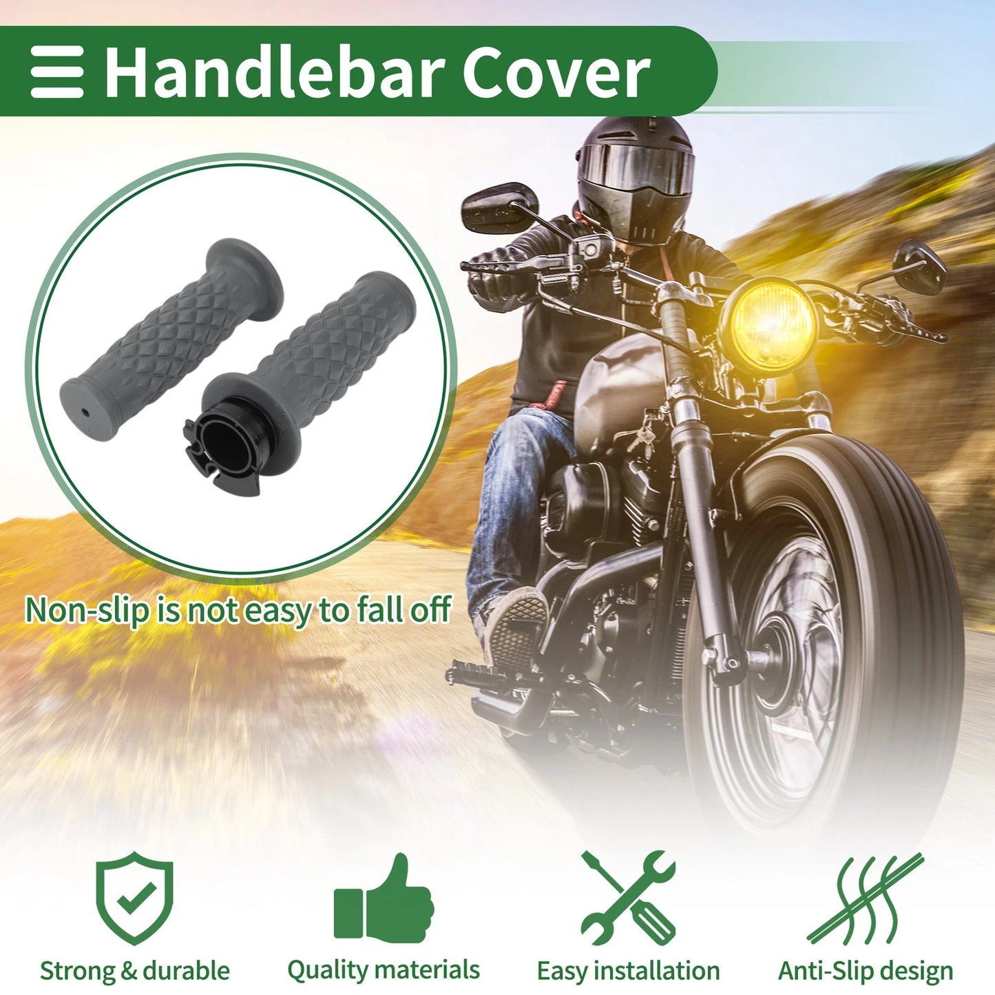 Hand Grips Cover / 7/8" 22mm / Motorcycle Hand Grips