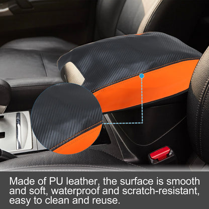 Car Center Console Armrest Cover for Jeep Wrangler JK (2011-2017) Black Orange