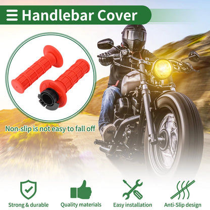 7/8 22mm Hand Grips Cover for Motorcycle Handlebar Grips TPR Red