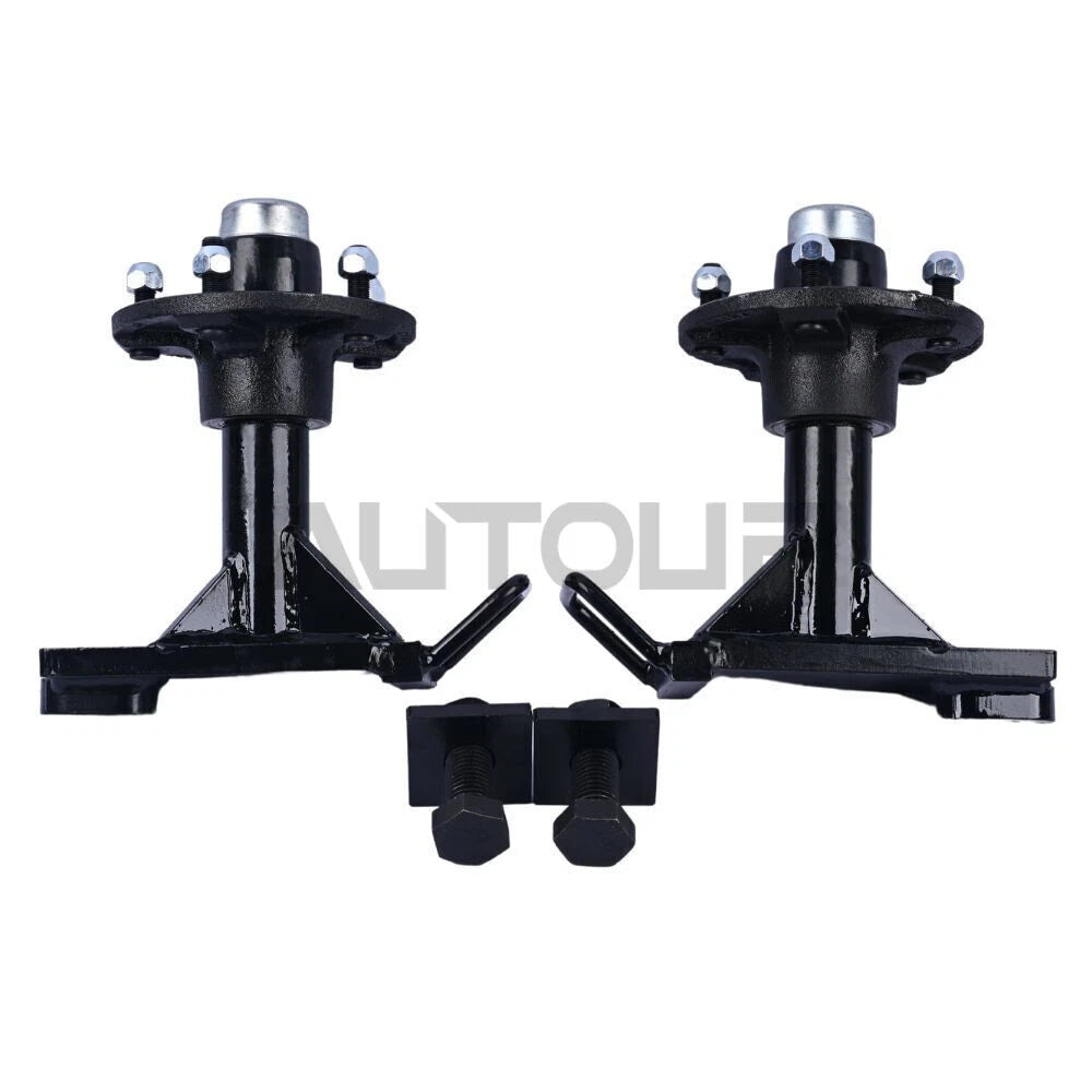 Pair 5x5.5 Lug Wheels, Spindle Kit Thickened 7000LB for Shipping Container