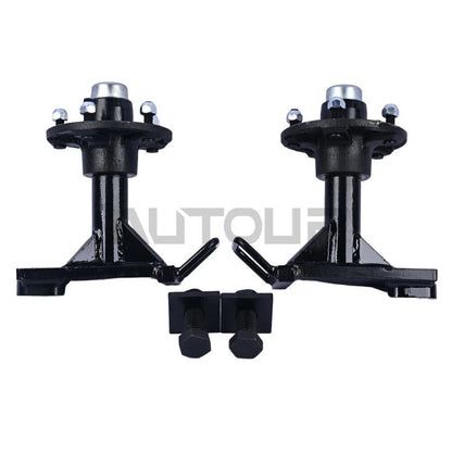 Pair 5x5.5 Lug Wheels, Spindle Kit Thickened 7000LB for Shipping Container