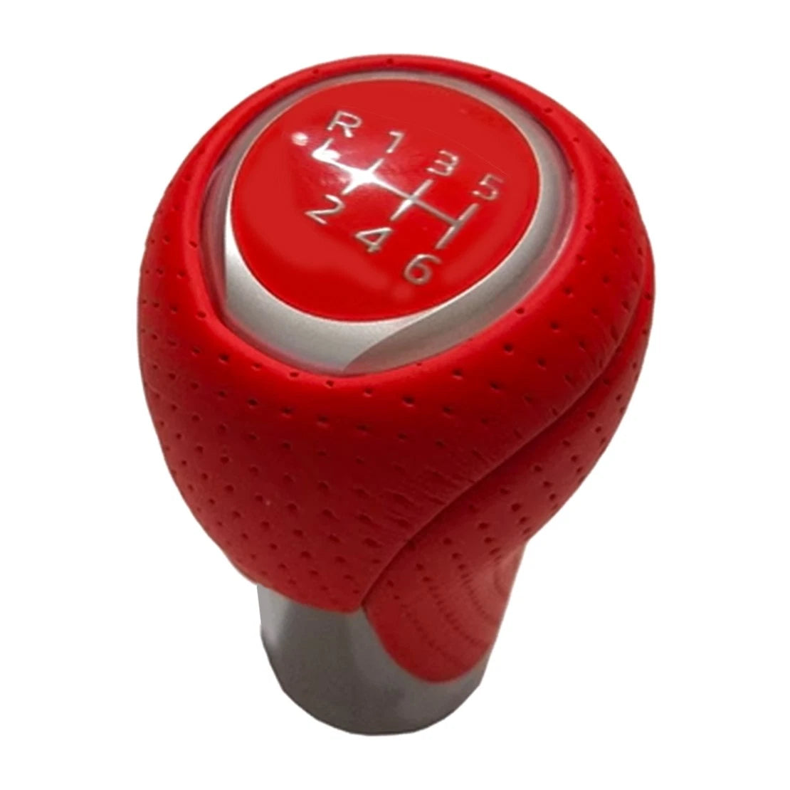 6 Speed Red Leather Gear Knob for Mazda 2, 3, 6, CX-3, CX-5 (2003-2023)