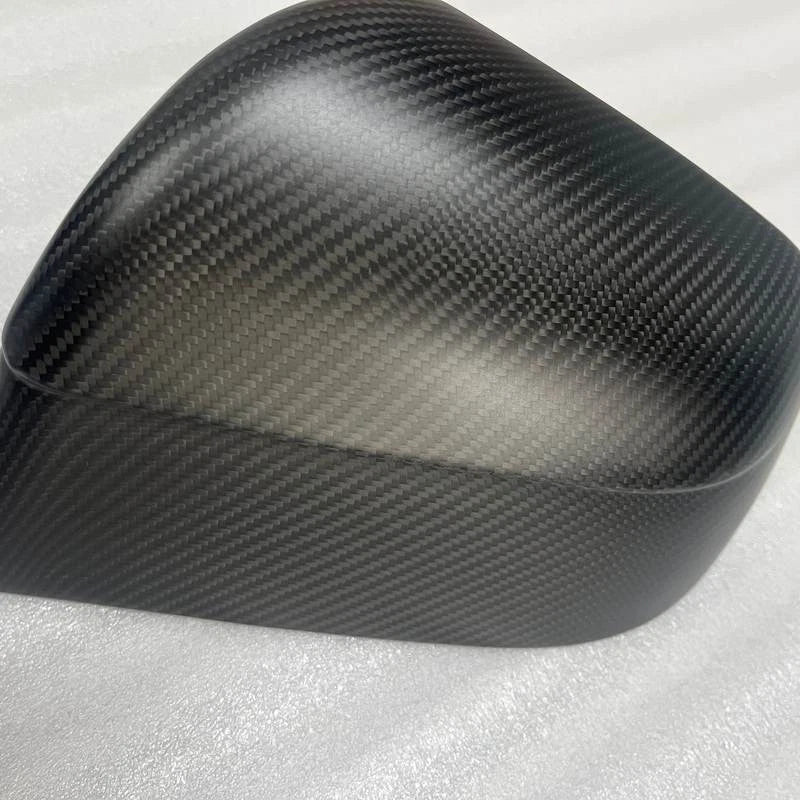 Matte Carbon Fiber Add-on Side Mirror Cover Caps for Tesla Model Y Juniper 2025