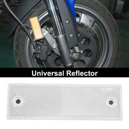 Reflector White Rectangle 15x5cm 10 Pcs for Motorcycle