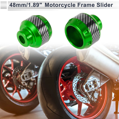 2 x 14mm Aluminum Alloy Carbon Fiber Motorcycle Slider Frame for Make Model