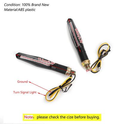 2 x M10 Motorcycle Mini Turn Signal Lights for Universal (2020-2023)