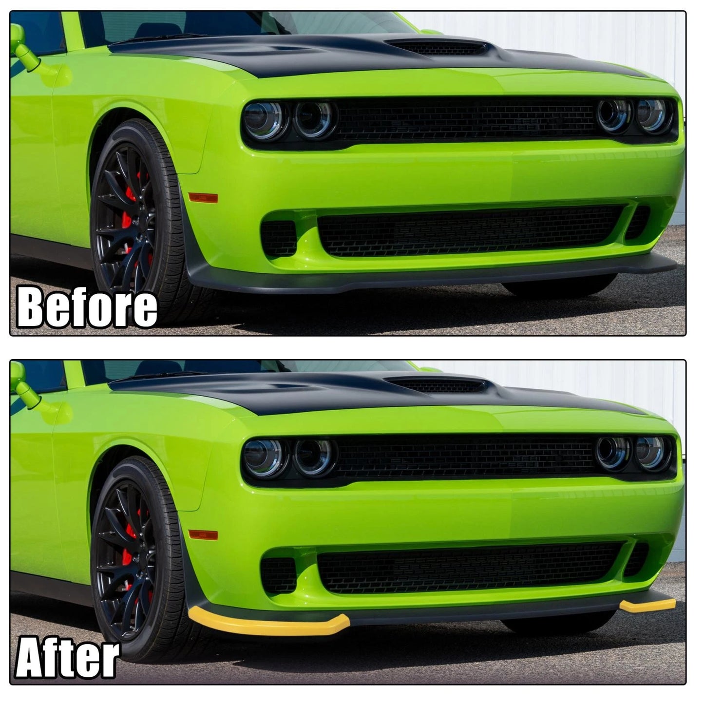 Front Lip Protector Yellow for Dodge Challenger Hellcat (2015 - 2020)