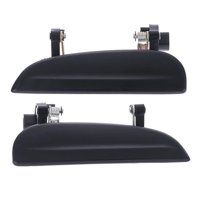 Outer Door Handle Set of 2 for Kia Rio (2002-2005) Black Rear Left & Right
