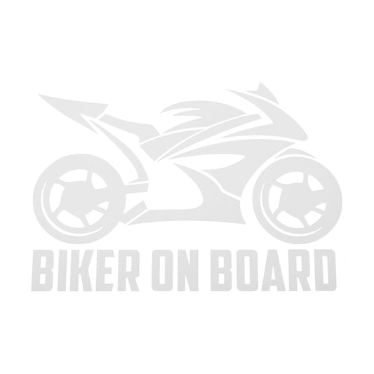 Reflective Bumper Decal White Rectangle for Motorcycle Pattern