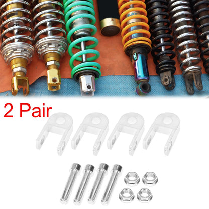2 x 3cm Universal Shock Absorber Riser Extender Silver Tone for Motorcycle