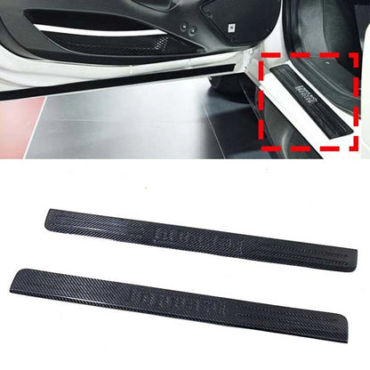 Real Carbon Fiber Door Sill Welcome Pedal Cover Trim Fit For Ferrari F458 F488