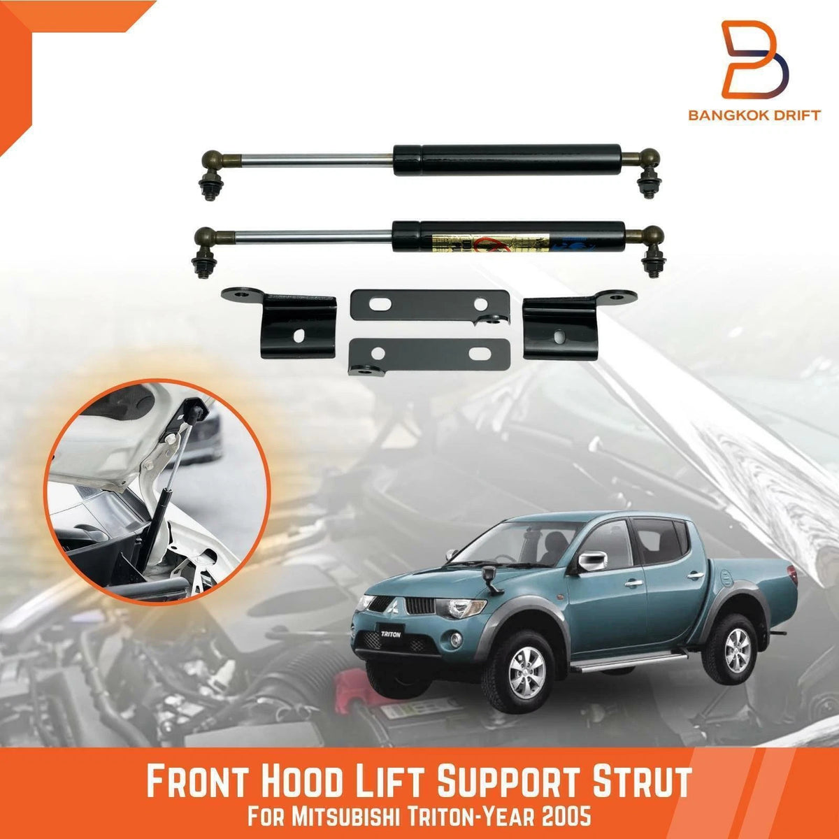 Hood Lift Support Gas Strut for Mitsubishi Triton L200 (2005-2014)