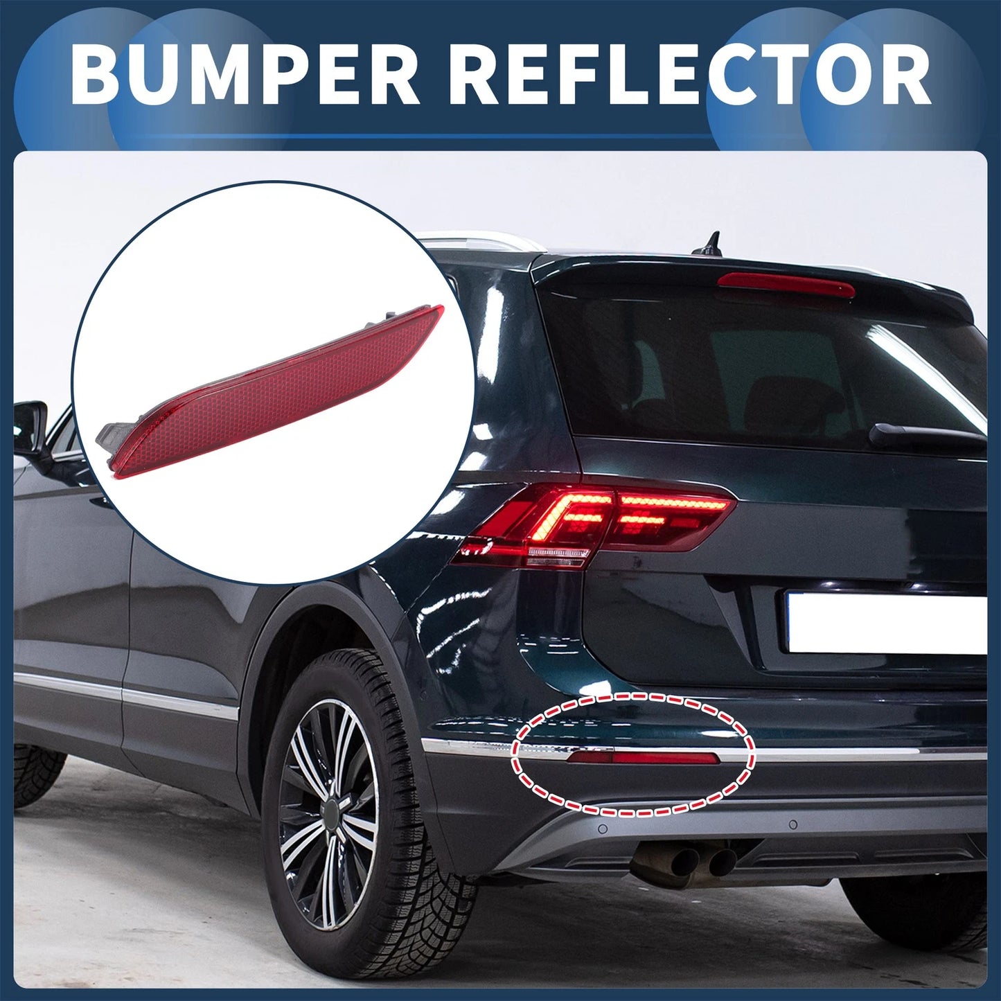 Bumper Reflector for Toyota Camry 2019-2024 Rear Left Plastic
