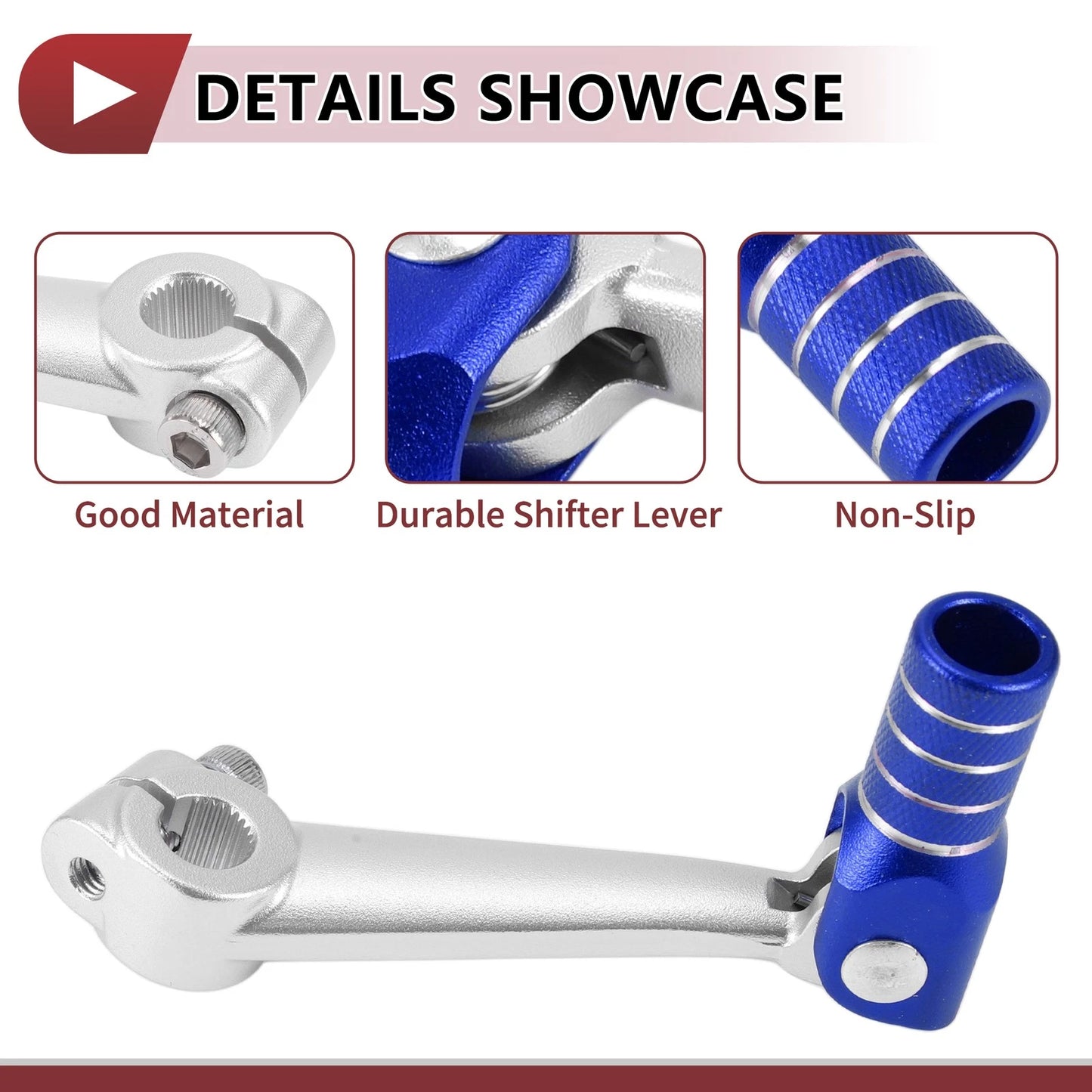 Folding Shifter Lever for Bosuer M5 Silver Tone Blue