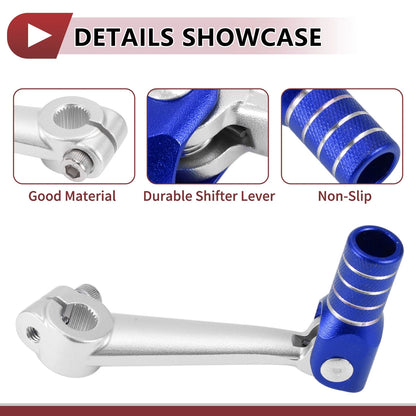 Folding Shifter Lever for Bosuer M5 Silver Tone Blue