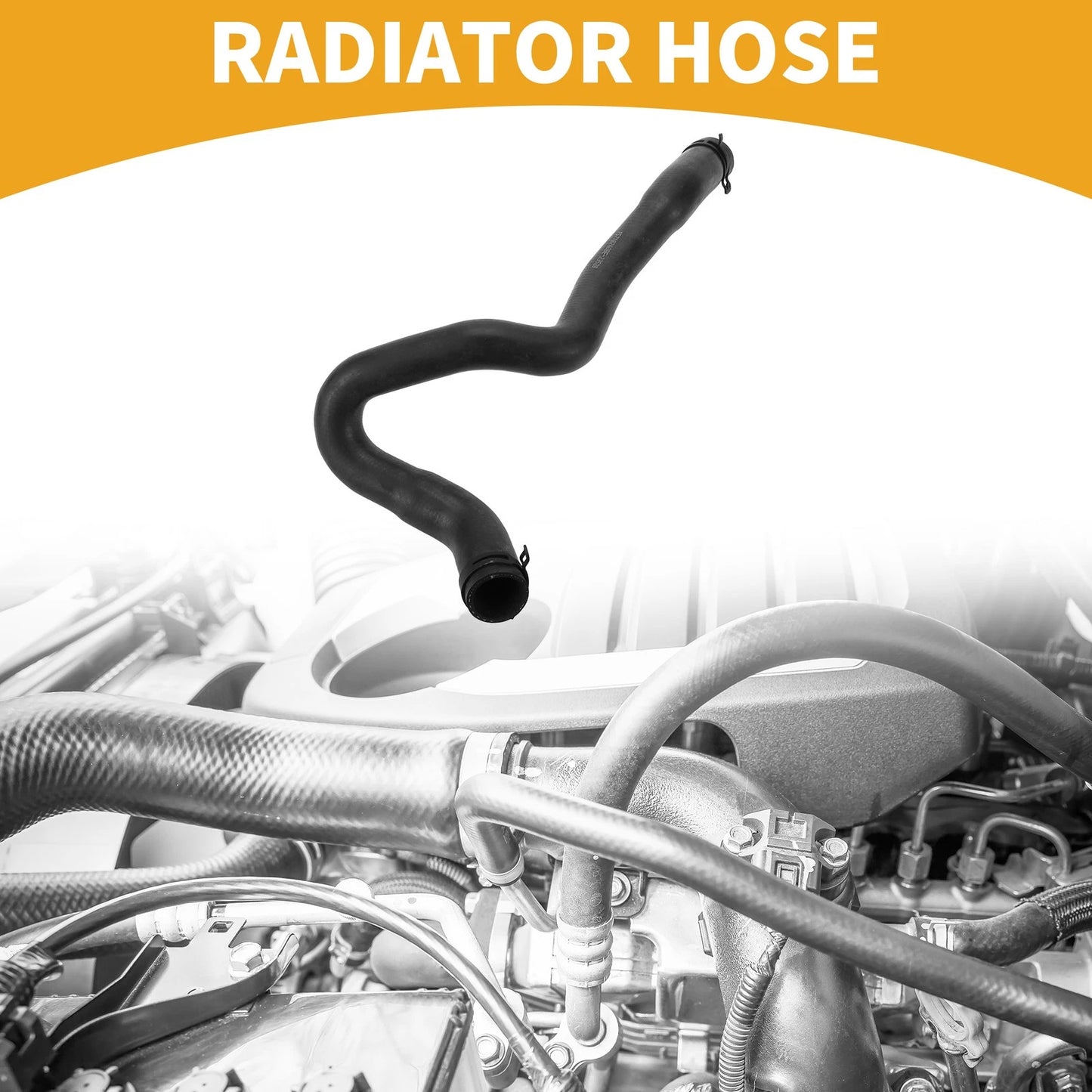 Radiator Hose for Ford Mondeo (2000-2007) Rubber Black 1 Pc