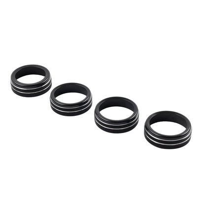 4pcs Black AC Climate Control Knob Trim for Toyota Tacoma (2016-2023)