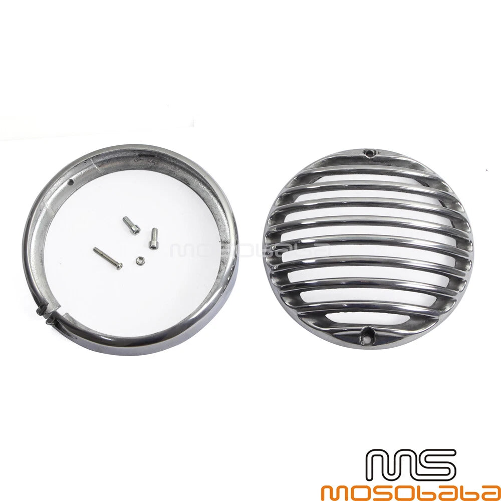 5-3/4" Chrome Headlight Grill Guard for Harley Sportster XL 883 1200 (2004-2023)