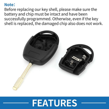 3 x Keyless Entry Remote Fob Key Shell Case for Ford C-Max (2003-2008)