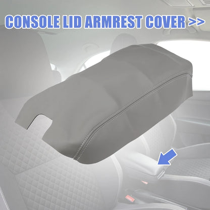 Car Center Console Lid Armrest Cover for Ford F150 (2009-2014) Gray