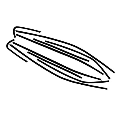 Chrome Blackout Overlay Window Trim for Toyota Camry (2018-2023)