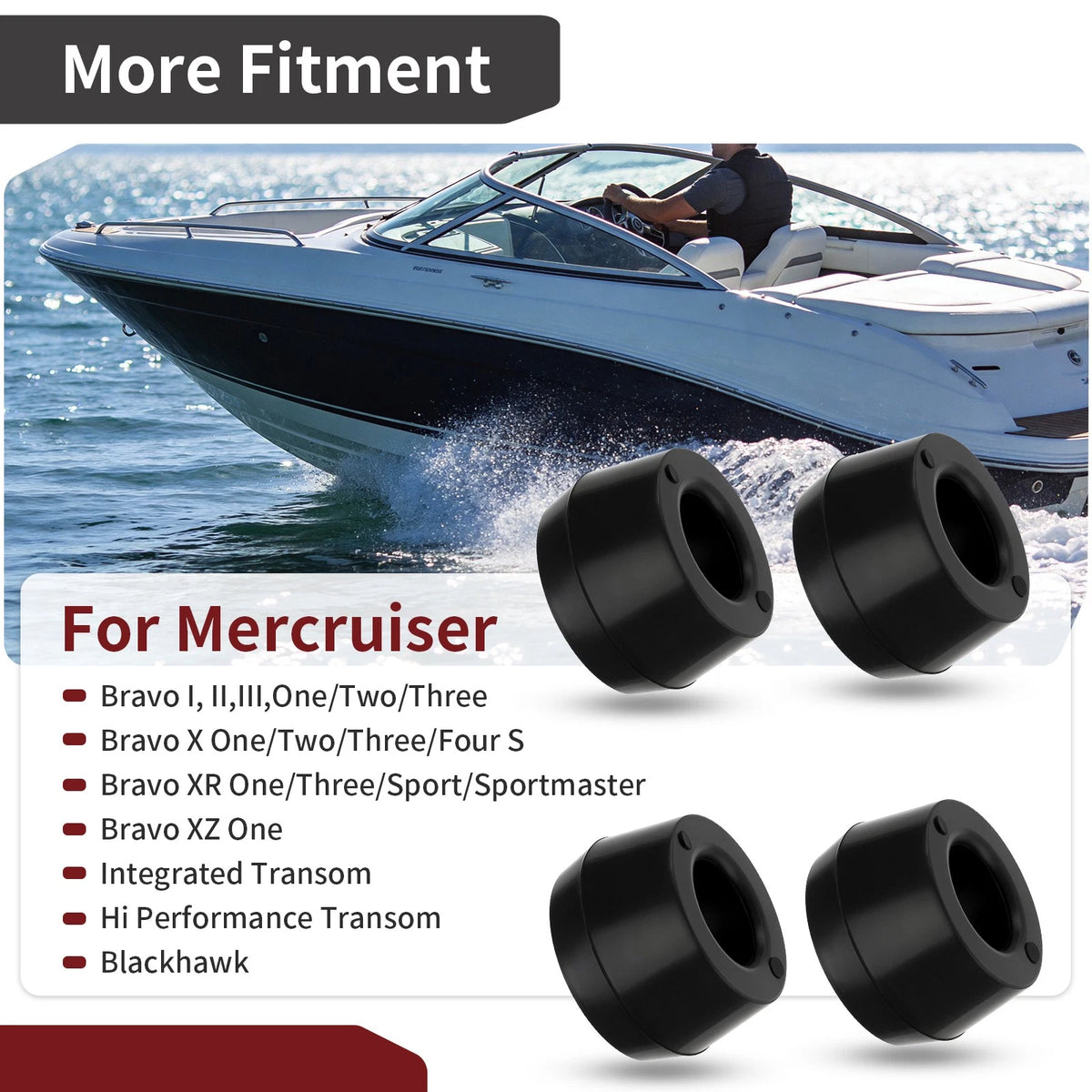 4x Power Trim Cylinder Pin Bushing for MerCruiser Bravo 1-2-3-X XR