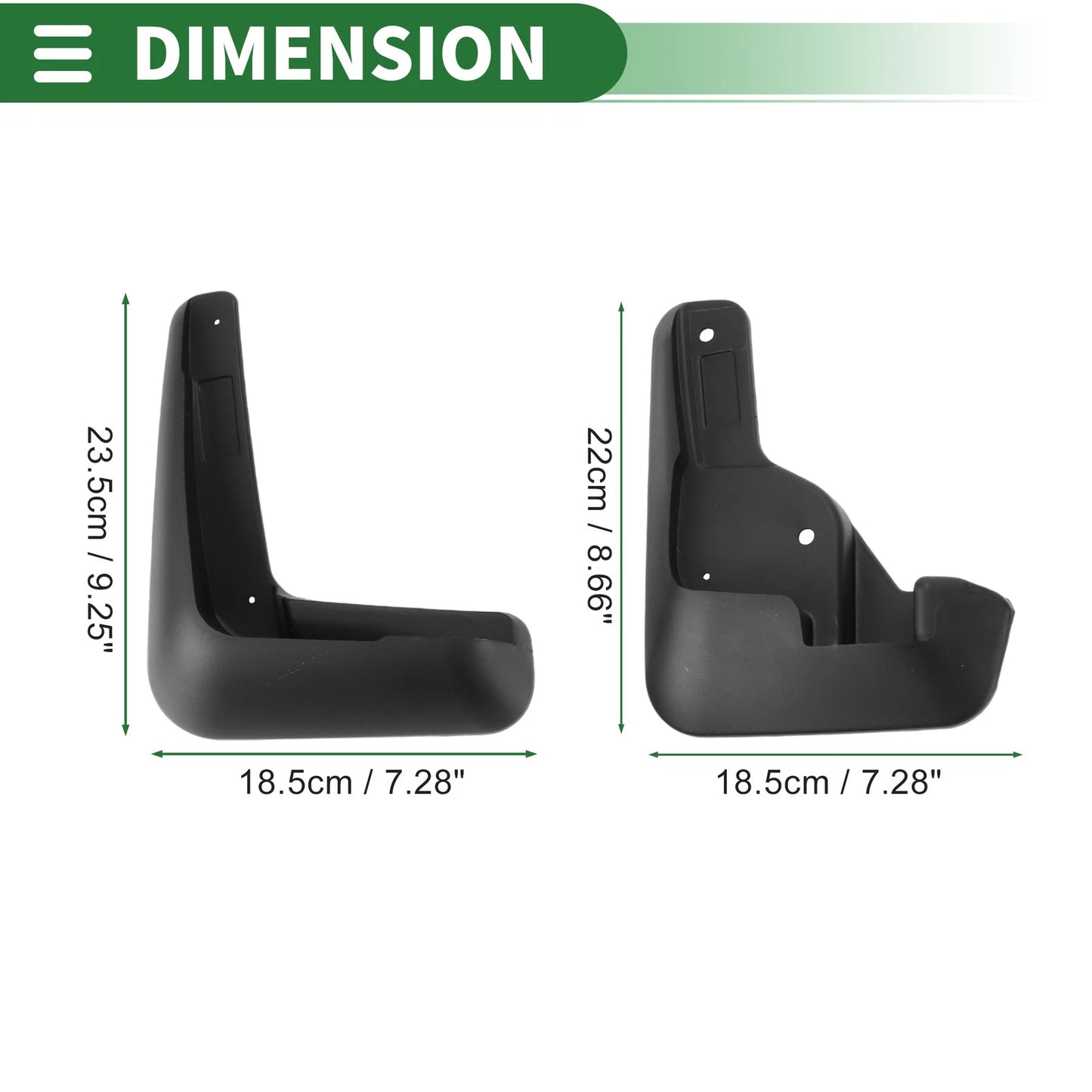 Mud Flaps Splash Guards 1 Set for Nissan Almera (2012-2018)