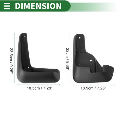 Mud Flaps Splash Guards 1 Set for Nissan Almera (2012-2018)