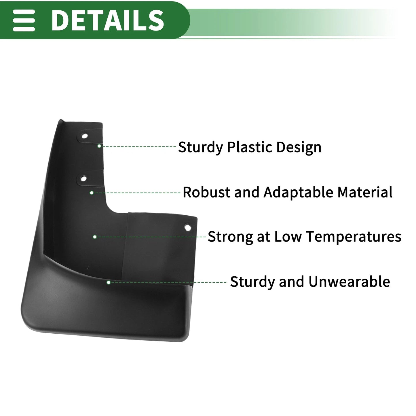 Mud Flaps Splash Guards 1 Set for Mitsubishi Outlander (2003-2006)