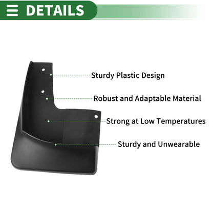 Mud Flaps Splash Guards 1 Set for Mitsubishi Outlander (2003-2006)