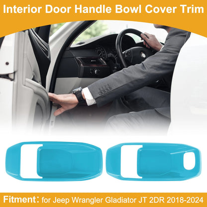 Interior Door Handle Bowl Cover Trim for Jeep Wrangler Gladiator JT